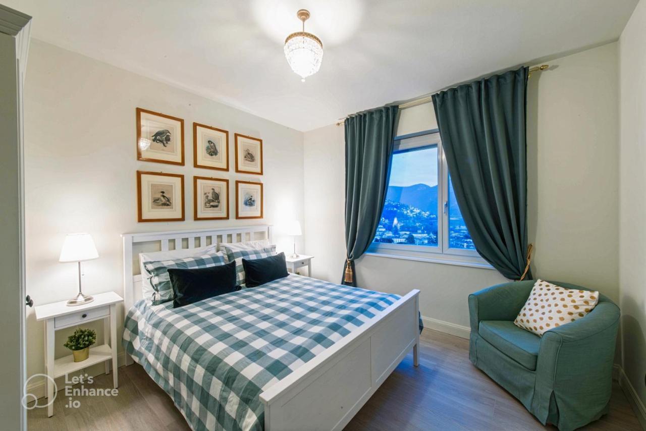 Lakeview Panorama Penthouse With Washer & Dryer ลูกาโน ภายนอก รูปภาพ